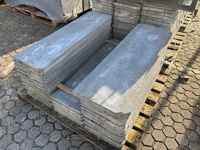 Partij boordsteen - grijs 2,5 x 20 x 100 cm mix (90x) - afbeelding 1 van  7