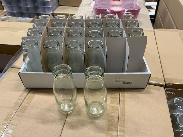 Partij bottle glass clear h14cm (1440x) - afbeelding 3 van  5