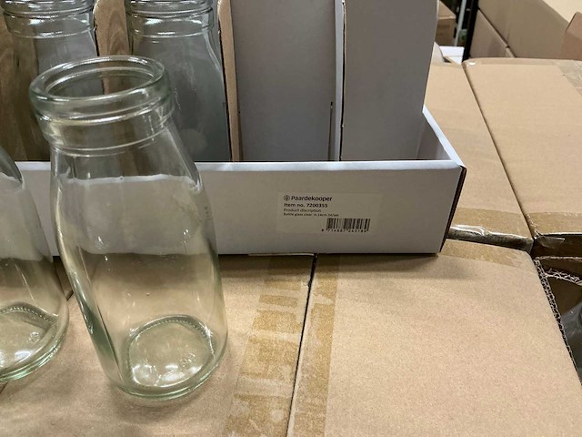 Partij bottle glass clear h14cm (1440x) - afbeelding 4 van  5
