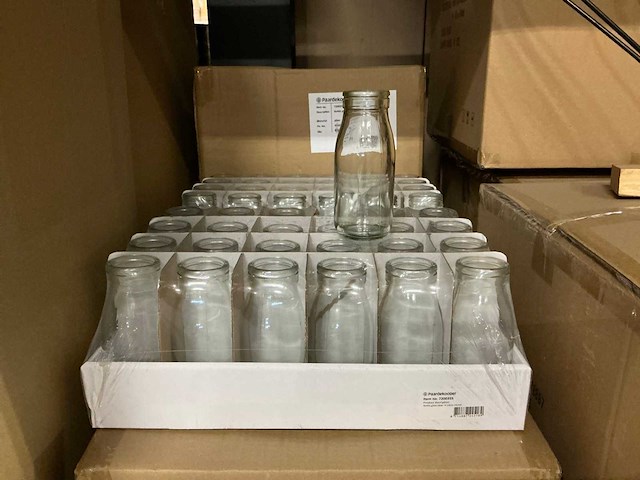 Partij bottle glass clear h14cm (672x) - afbeelding 1 van  6