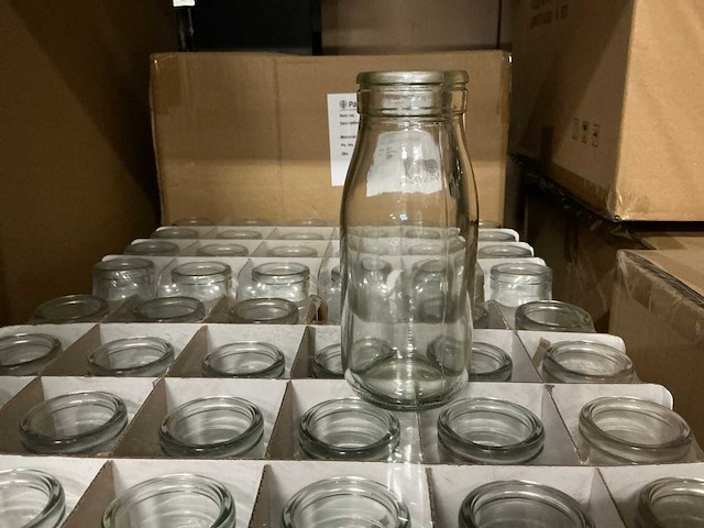 Partij bottle glass clear h14cm (672x) - afbeelding 3 van  6