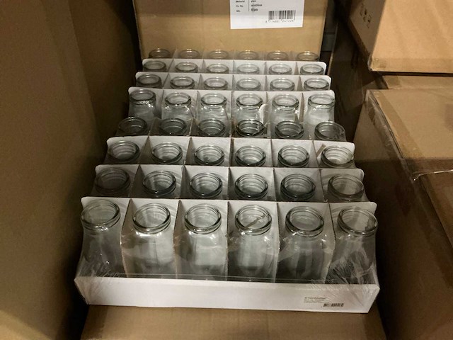 Partij bottle glass clear h14cm (672x) - afbeelding 4 van  6