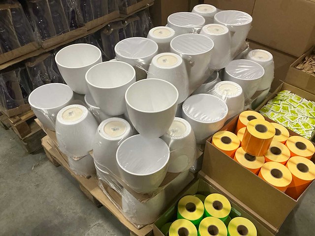 Partij boule pot 19xh18cm wit mat (59x) - afbeelding 4 van  4