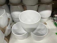 Partij boule pot h13xd15cm wit mat (65x) - afbeelding 2 van  4