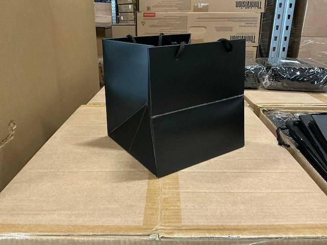 Partij bouquet bags black 20x20x20cm fsc mix 70% (1440x) - afbeelding 1 van  4