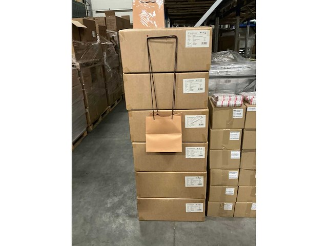 Partij bouquet bags brown 24x24x24cm (720x) - afbeelding 2 van  8