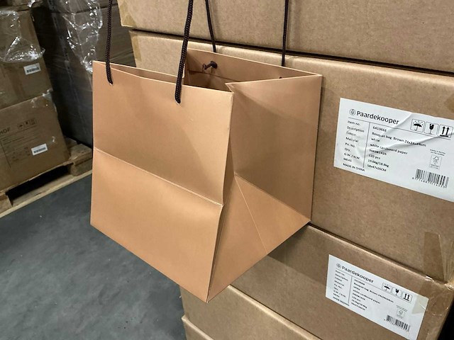 Partij bouquet bags brown 24x24x24cm (720x) - afbeelding 4 van  8