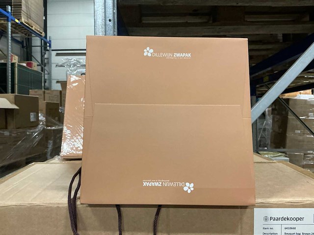 Partij bouquet bags brown 24x24x24cm (720x) - afbeelding 6 van  8