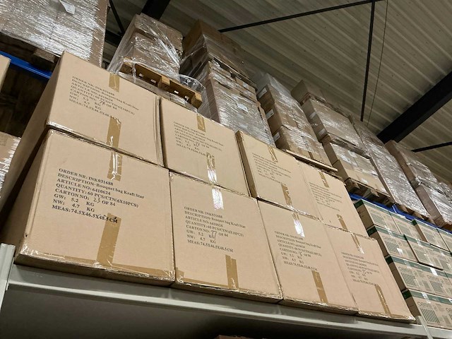 Partij bouquet bags kraft star 23/23x10/10x18cm (480x) - afbeelding 4 van  5