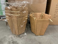 Partij bouquet bags kraft star 26/26x11/11x30cm (160x) - afbeelding 1 van  5