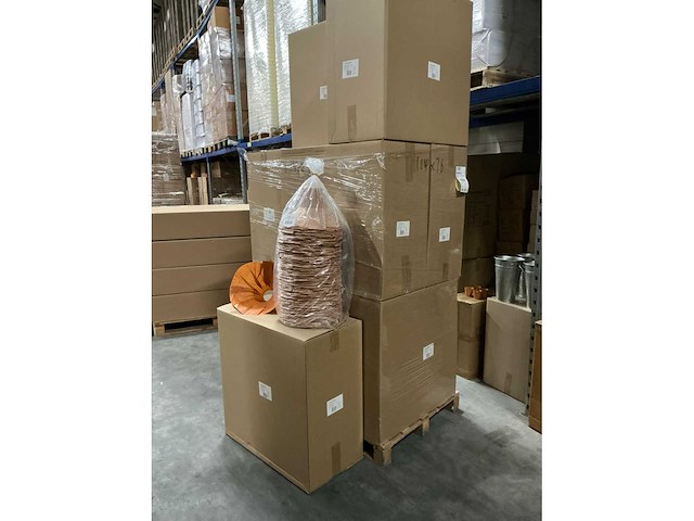 Partij bouquet cover kraft ø36cm orange (2700x) - afbeelding 2 van  6