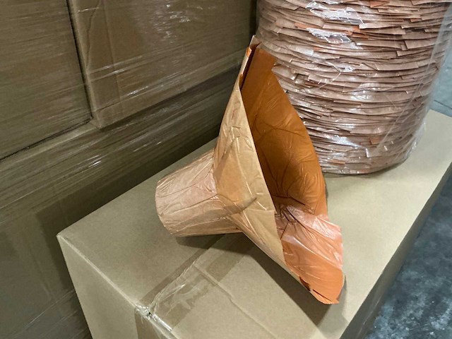 Partij bouquet cover kraft ø36cm orange (2700x) - afbeelding 3 van  6