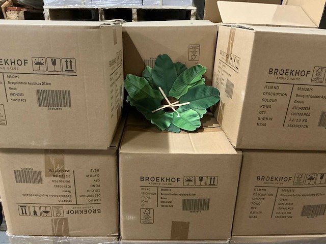 Partij bouquet holders aspidistra ø32cm green (3500x) - afbeelding 1 van  5