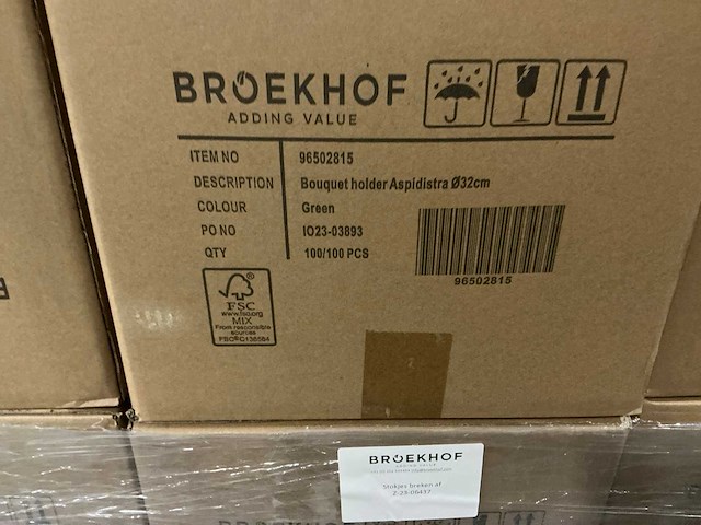 Partij bouquet holders aspidistra ø32cm green (3500x) - afbeelding 4 van  5