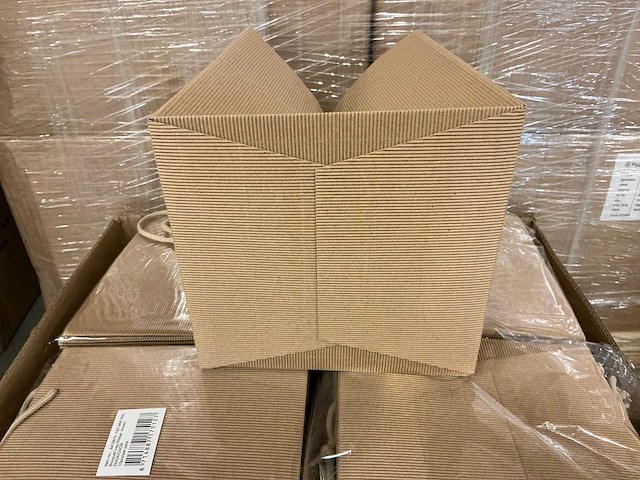 Partij bouquet ribbel bags 24x24x24cm kraft paper (2640x) - afbeelding 4 van  7