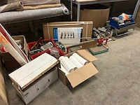 Partij bouwmaterialen, zwaar handgereedschap en werkplaatsbenodigdheden w.o. handson