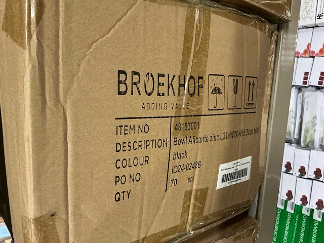 Partij bowl alicante zinc l31xw20xh5,5cm black (255x) - afbeelding 4 van  5