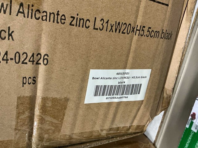 Partij bowl alicante zinc l31xw20xh5,5cm black (255x) - afbeelding 5 van  5