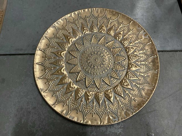 Partij bowl anna round d60cm gold/blue finish (24x) - afbeelding 1 van  3