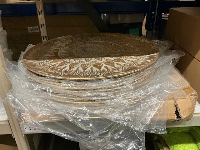 Partij bowl anna round d60cm gold/blue finish (24x) - afbeelding 3 van  3