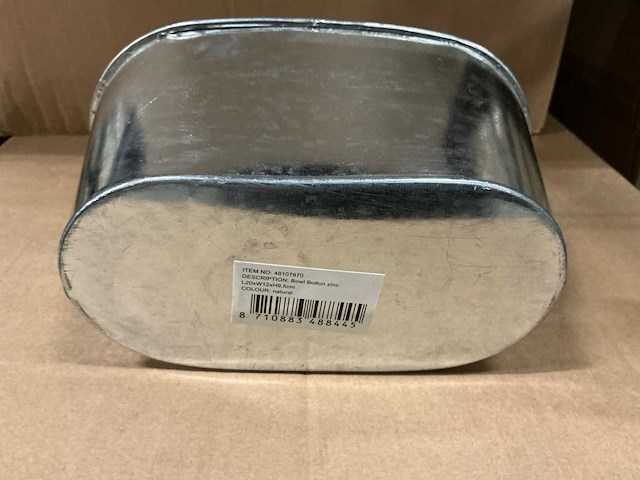 Partij bowl bolton zinc l20xw12xh9,5cm (375x) - afbeelding 4 van  6