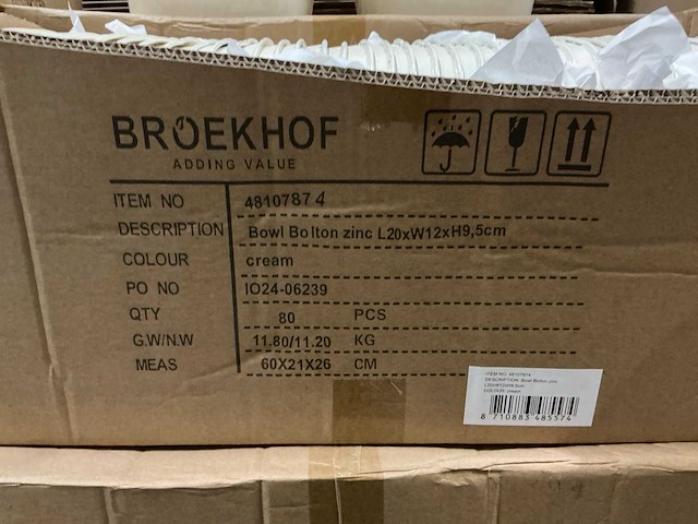 Partij bowl bolton zinc l20xw12xh9,5cm cream (480x) - afbeelding 5 van  5