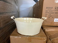 Partij bowl bordeaux zinc ø25xh10,5cm cream (740x)