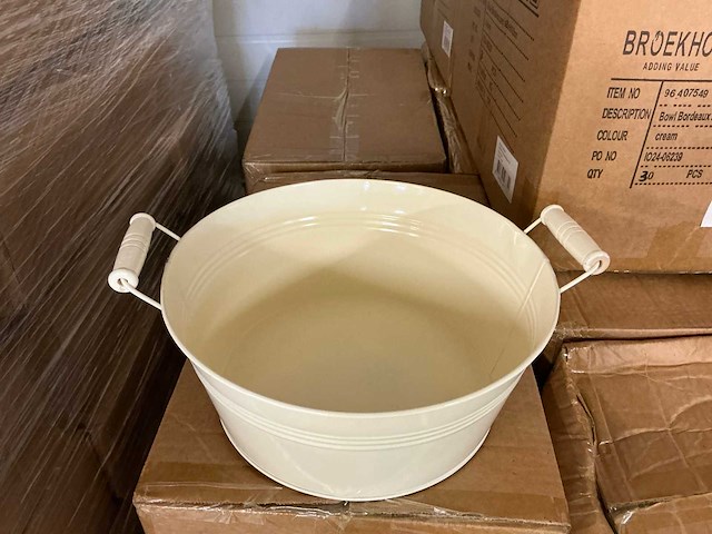 Partij bowl bordeaux zinc ø25xh10,5cm cream (740x) - afbeelding 2 van  5