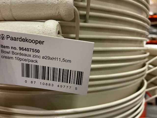 Partij bowl bordeaux zinc ø29xh11,5cm cream (500x) - afbeelding 4 van  6