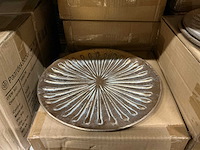 Partij bowl finn round d26cm gold/blue finish (111x) - afbeelding 1 van  3