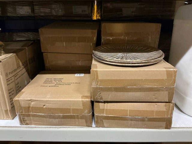 Partij bowl finn round d26cm gold/blue finish (111x) - afbeelding 2 van  3