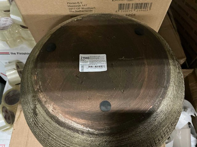 Partij bowl mira 29x14cm gold (16x) - afbeelding 3 van  5