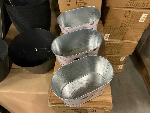 Partij bowl nature zinc 19,5x11xh9cm (930x) - afbeelding 1 van  3