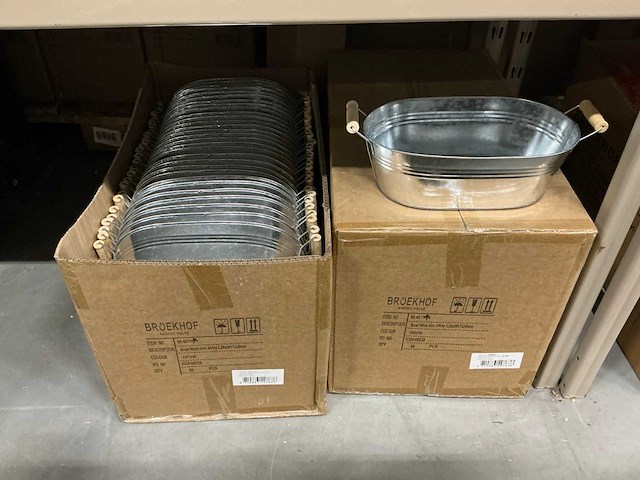 Partij bowl nice zinc shiny l28xw17xh9cm (120x) - afbeelding 2 van  3