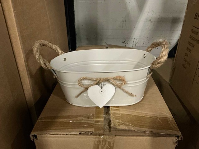 Partij bowl oxford zinc ant. creme 24,5x15xh9cm (90x) - afbeelding 1 van  5