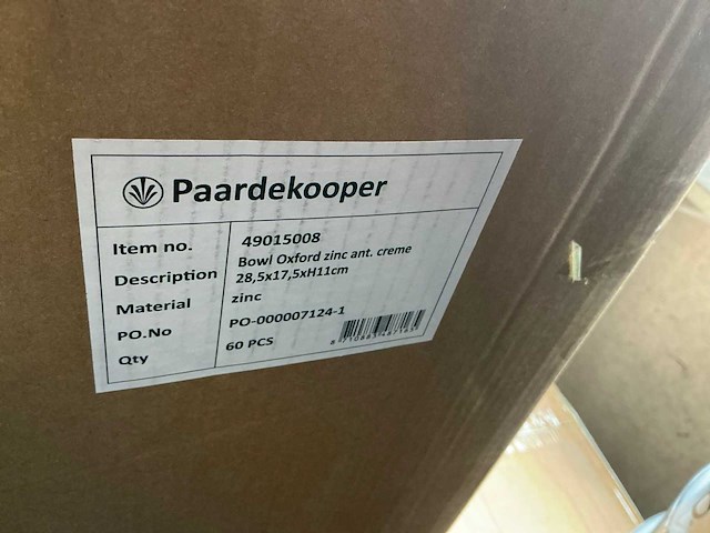 Partij bowl oxford zinc ant. crème 28,5x17,5xh11cm (120x) - afbeelding 5 van  5