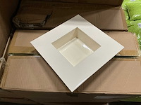 Partij bowl vigo zinc l25xb25xh5,5cm cream (800x) - afbeelding 3 van  5