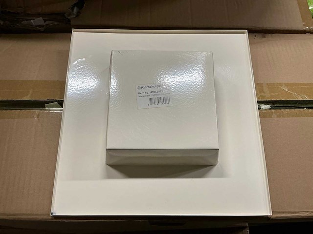 Partij bowl vigo zinc l25xb25xh5,5cm cream (800x) - afbeelding 4 van  5