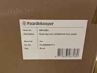 Partij bowl vigo zinc l25xb25xh5,5cm cream (800x) - afbeelding 5 van  5