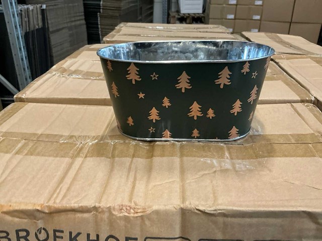 Partij bowl winter forest zinc 19,5x11xh9cm (1200x) - afbeelding 1 van  5