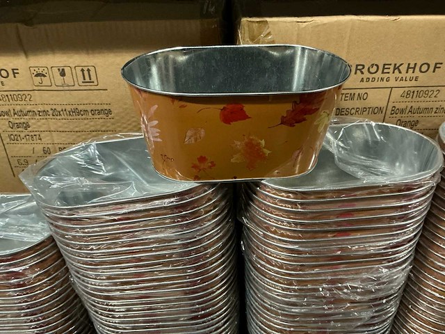 Partij bowls autumn zinc 20x11xh9cm orange (550x) - afbeelding 1 van  5