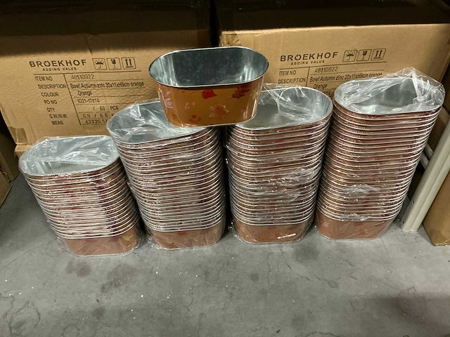 Partij bowls autumn zinc 20x11xh9cm orange (550x) - afbeelding 2 van  5