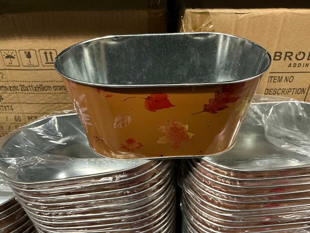 Partij bowls autumn zinc 20x11xh9cm orange (550x) - afbeelding 3 van  5