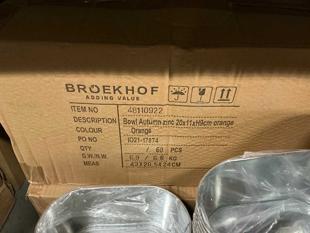 Partij bowls autumn zinc 20x11xh9cm orange (550x) - afbeelding 5 van  5