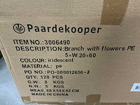 Partij branch with flowers 5xw20x60 iridescent (110x) - afbeelding 5 van  5