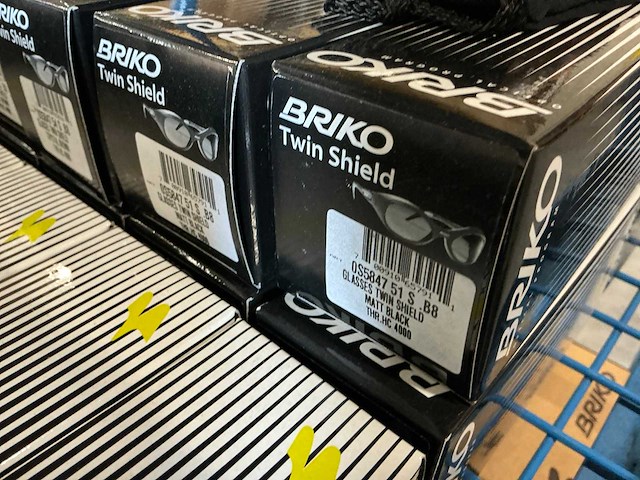 Partij briko glasses twin shield matt black (48x) - afbeelding 3 van  3