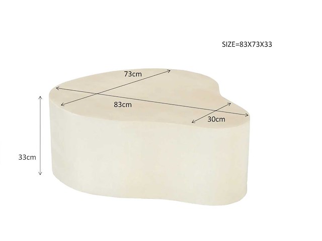 Partij brix salontafel organic sandy - 85cm - beton / mdf, 10 stuks - afbeelding 1 van  2