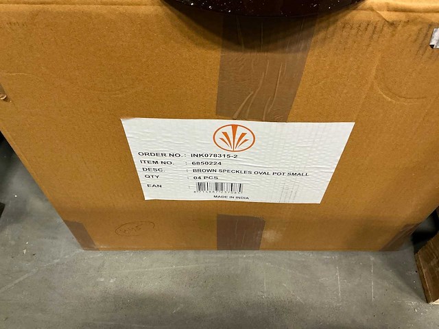 Partij brown speckels oval pot small h25xd25cm (12x) - afbeelding 2 van  2