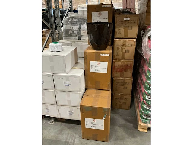 Partij brown speckles oval pot large (18x) - afbeelding 3 van  4