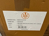 Partij brown speckles oval pot large (18x) - afbeelding 4 van  4
